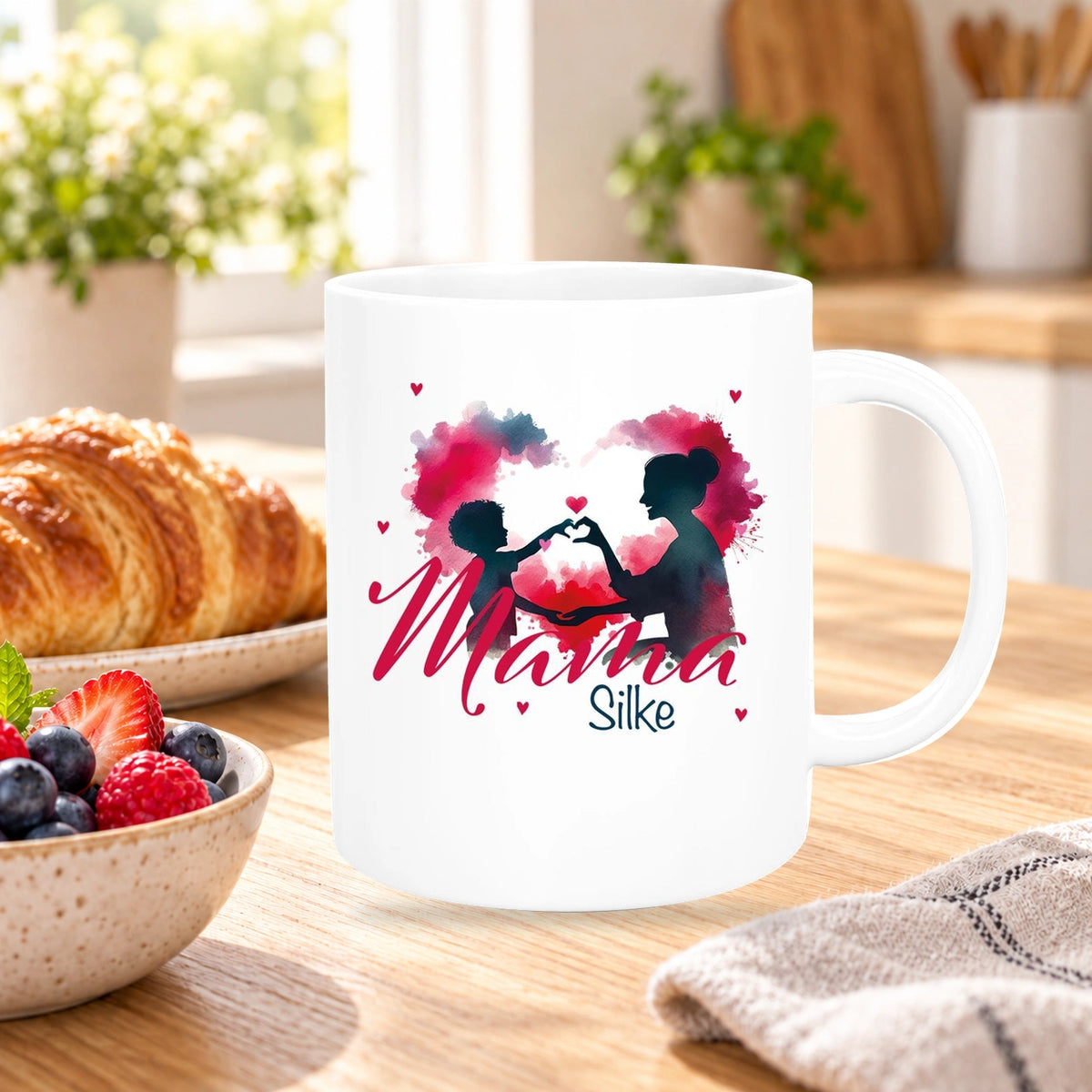 Tasse Muttertag 12 Wunschnamen Keramik Personalisiert versch. Farben