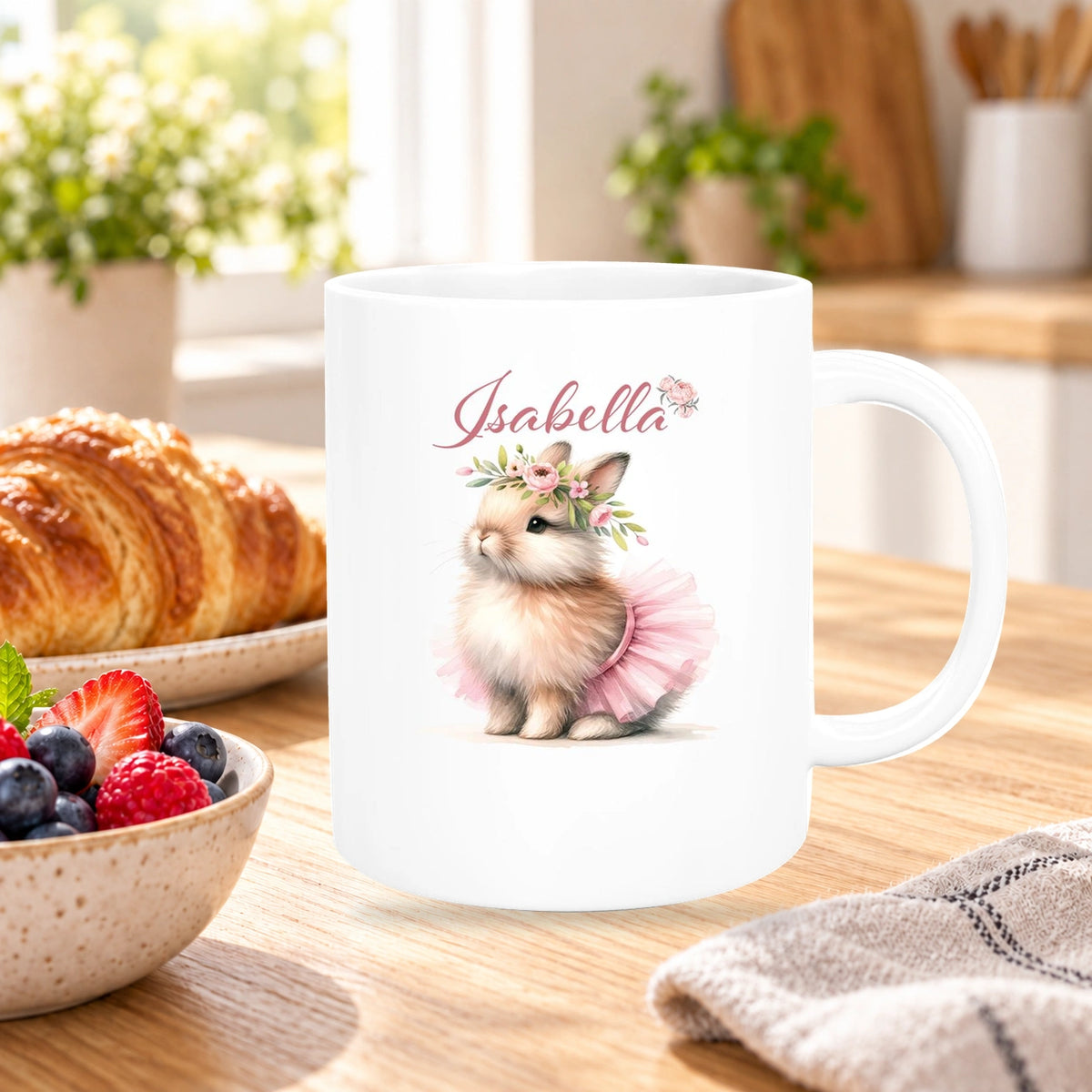 MUCKKI-PRO:f7da22fa293b56e97401ae02e761810f53bf21d52b5471df1c49a34ccc0042db:Tasse Ostern - Hase 9 Wunschnamen Keramik personalisiert versch. Farben