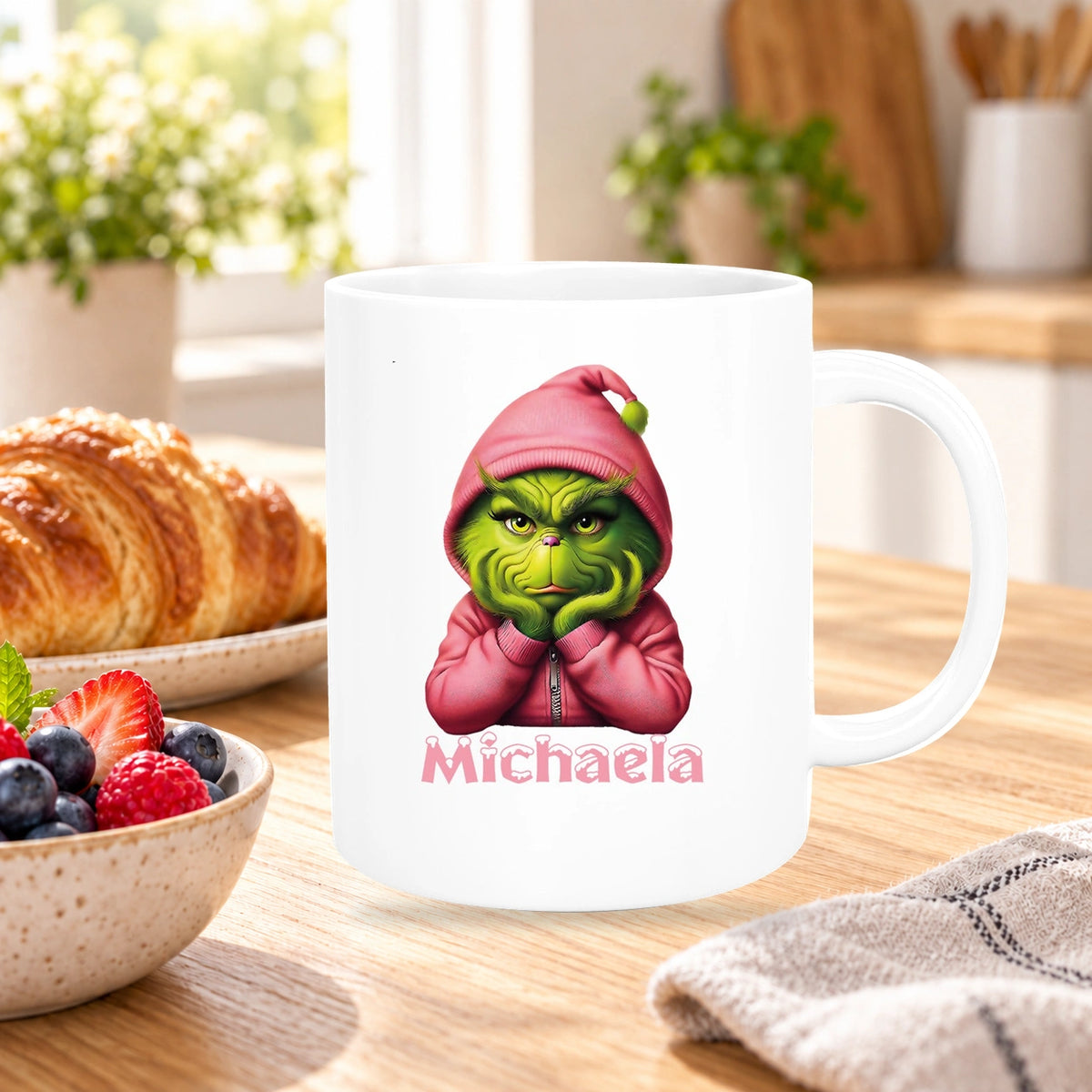 Tasse Wunschname Weihnachten Grinch 10 Keramik Kinderbecher versch. Farben