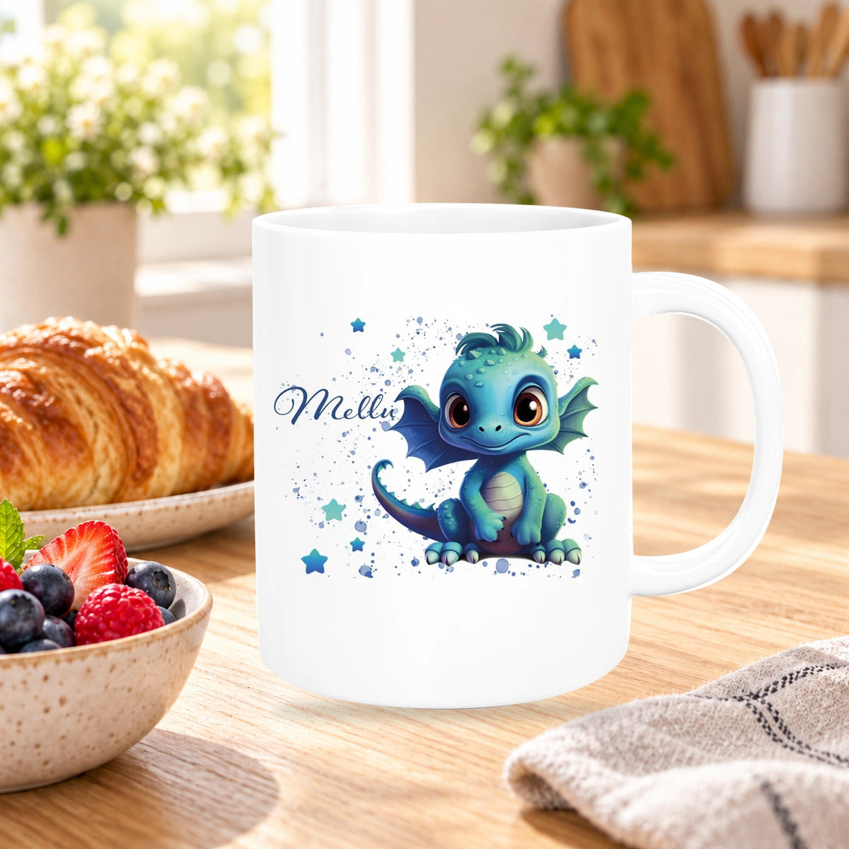 MUCKKI-PRO:87249951761cb5ef1423ab74338645a9c3e2797be6846f7f1be79a2aa5b29bef:Tasse Wunschname Drache 2 Keramik Kinderbecher versch. Farben