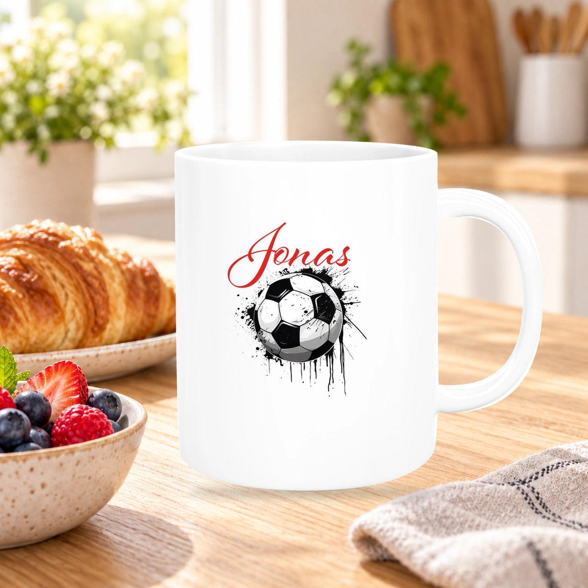 Tasse Wunschname Fußball 19 Personalisiert Keramik Kinderbecher versch. Farben