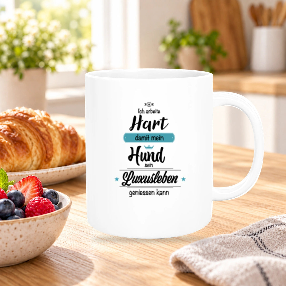 Tasse Spruch-Hund 1 Keramik versch. Farben