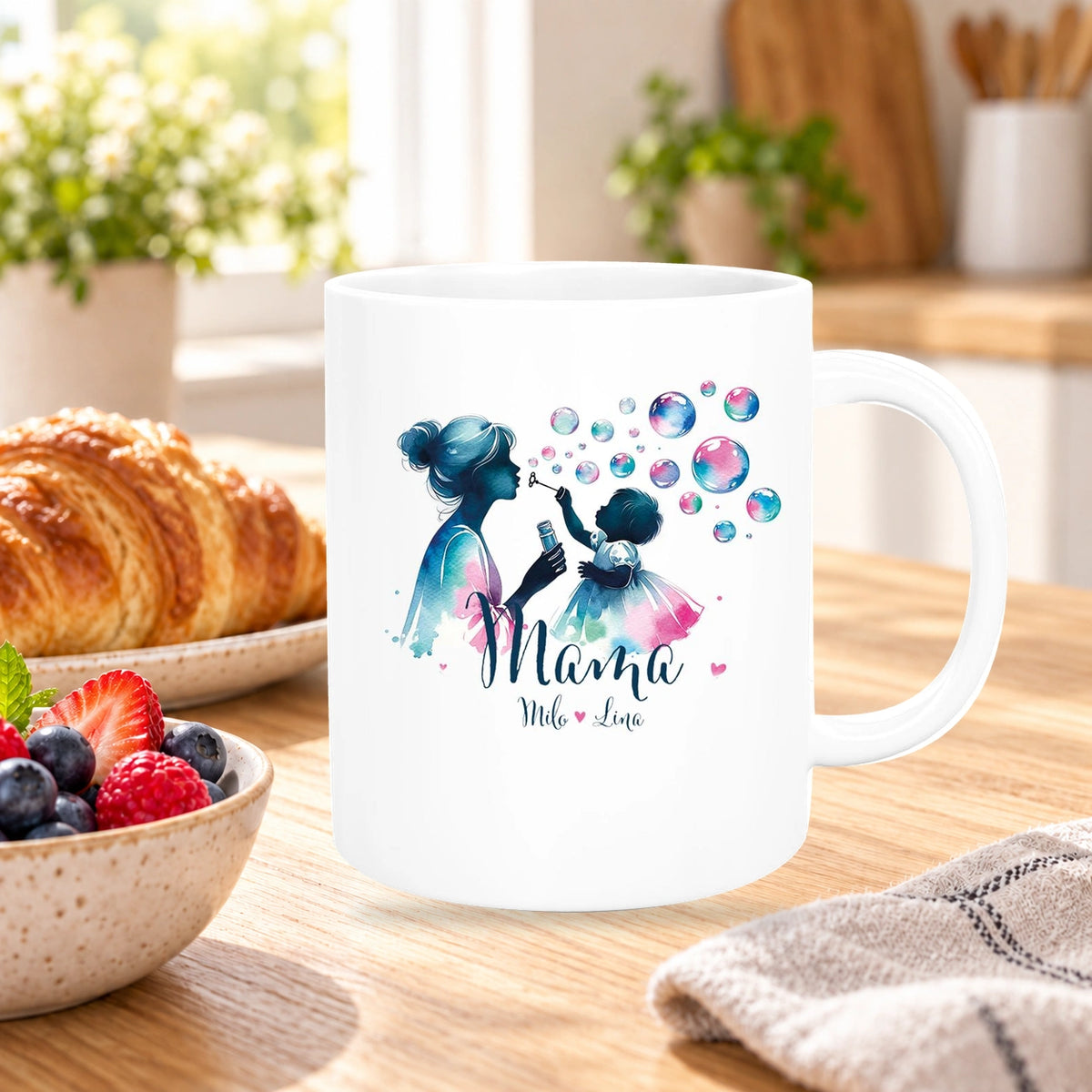 MUCKKI-PRO:413fb71e0bf674575af97a955282b9deb3744648aa84770416651b194026831c:Tasse Muttertag 10 Wunschnamen Keramik Personalisiert versch. Farben