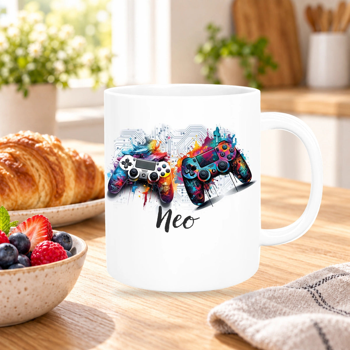 Tasse Gamer 1 Wunschname Keramik Kinderbecher personalisiert versch. Farben