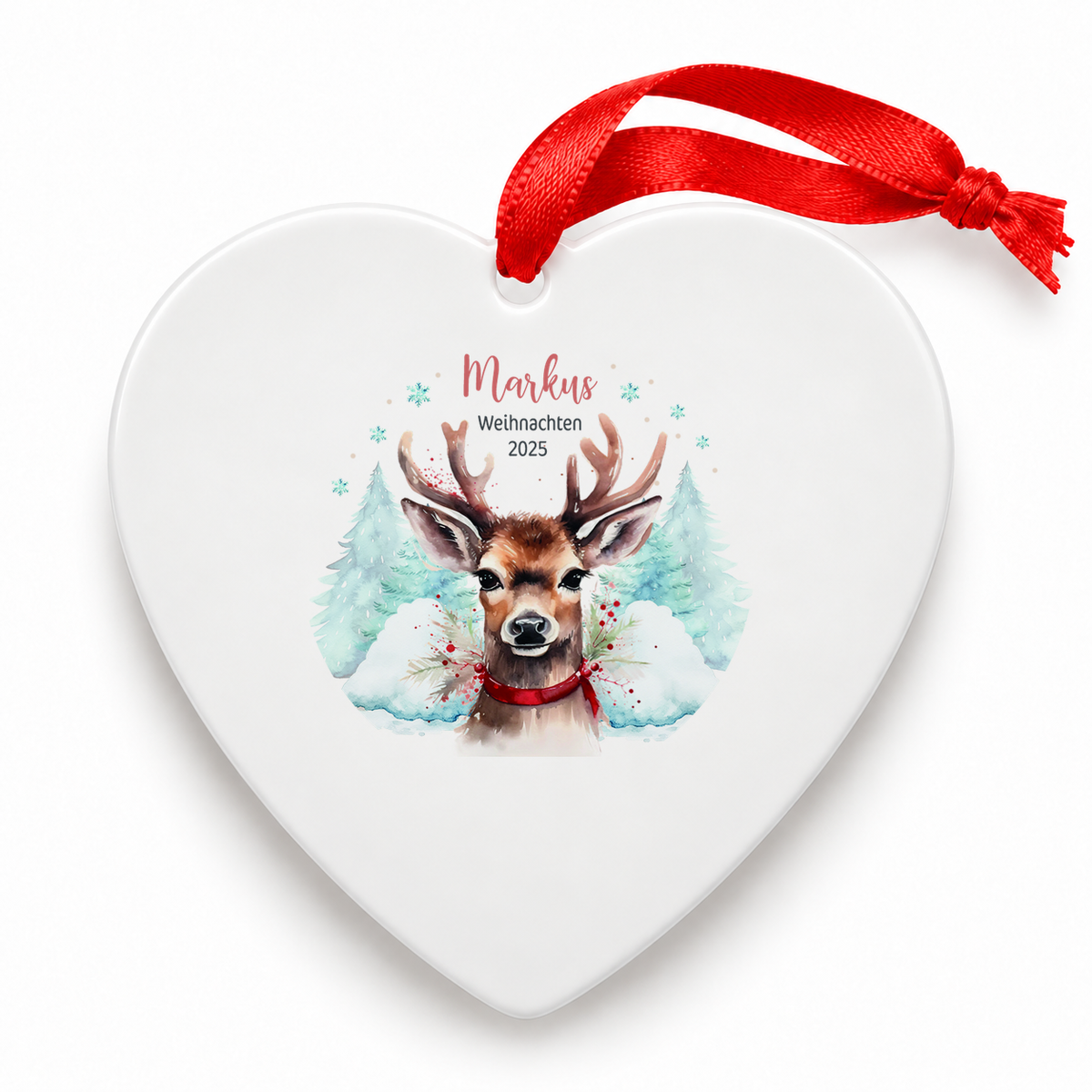 MUCKKI-PRO:b11af07775da63f0916693f9b192bae0a091310fafd93b444d203430b59deb08:Weihnachtsanhänger personalisiert Rentier Papa mit Wunschnamen – Rund, Stern, Herz oder Glocke