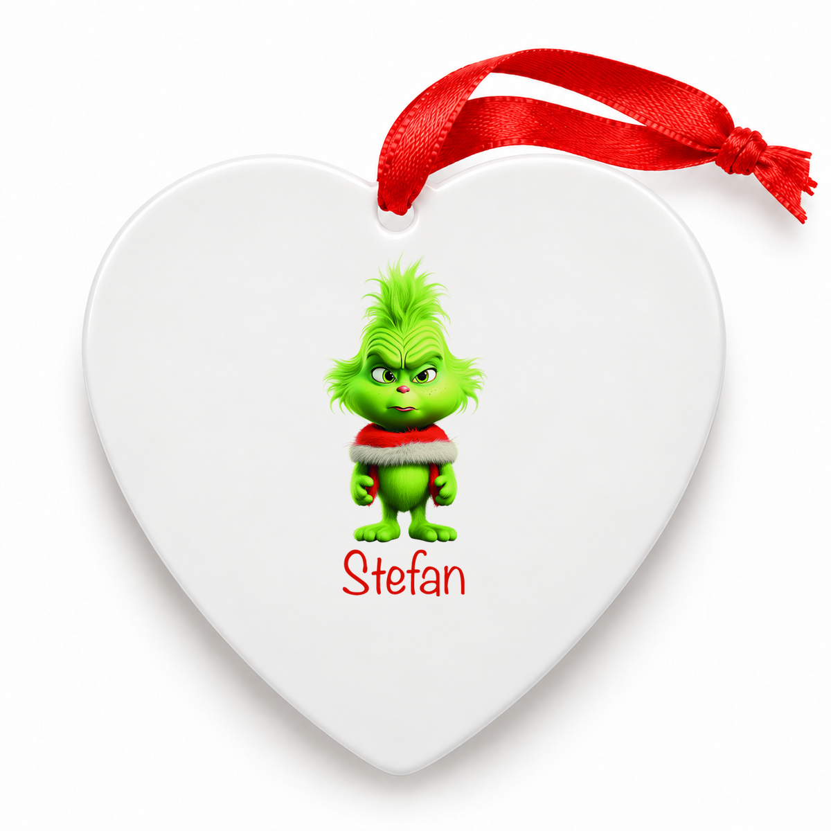 MUCKKI-PRO:8ae861bde4e2f9bc4ab5e4e10070cbb5f94231f360f761c3ab6bb3380e69419e:Weihnachtsanhänger personalisiert Grinch 1 mit Wunschnamen – Rund, Stern, Herz oder Glocke