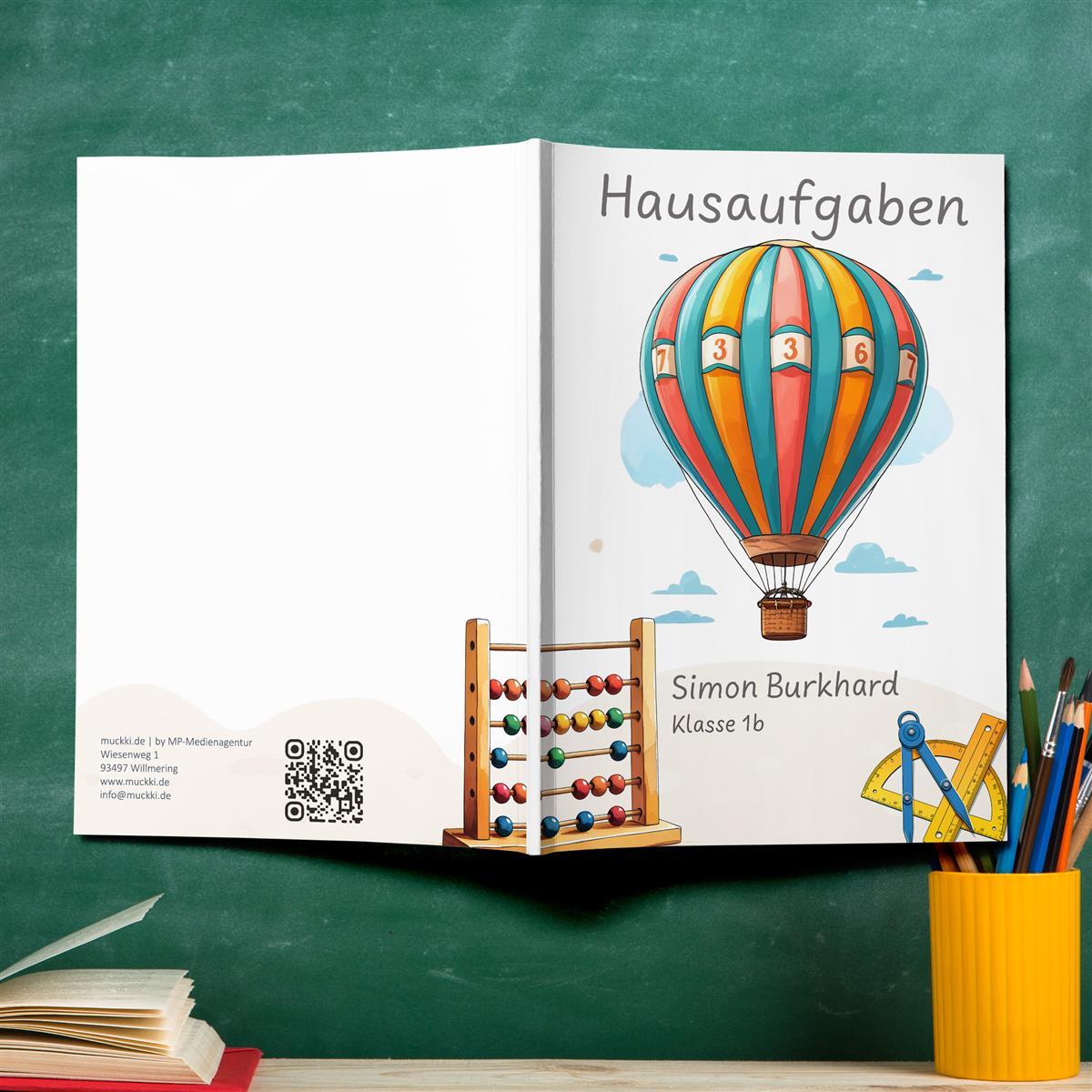 MUCKKI-PRO:7504ecc983f8f8df56f5ab3e4a2857c4cef93c89a297d79810f143ffe927bc32:Hausaufgabenheft Mathe 2 DIN A5 - 48 Blatt mit Name und Klasse