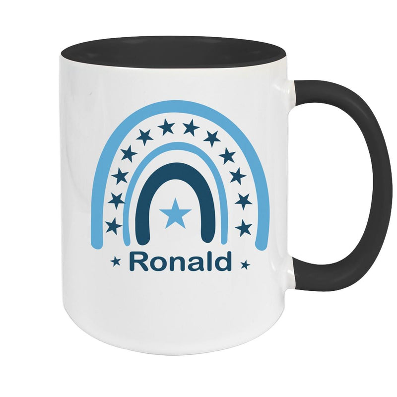 Tasse Wunschname Regenbogen 3 Keramik Kinderbecher versch. Farben