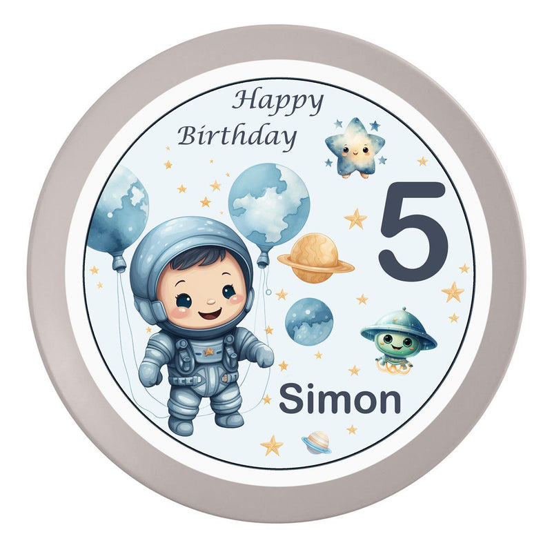 Tortenaufleger Geburtstag Astronaut 1 Name & Zahl (20cm)