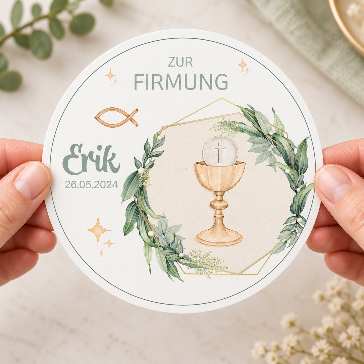 MUCKKI-PRO:1b4925e1efac7cfc9cc5bf41fb227bb5a9c149e0b7245984d7f80b958a6d7df0:Tortenaufleger Firmung Kelch 1 Name & Datum (20cm)