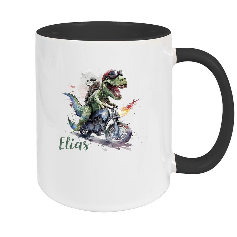 Tasse Dino 5 Wunschname Keramik Kinderbecher Personalisiert versch. Farben