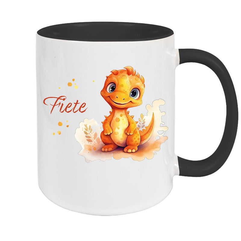 Tasse Dino 10 Wunschname Keramik Kinderbecher Personalisiert versch. Farben