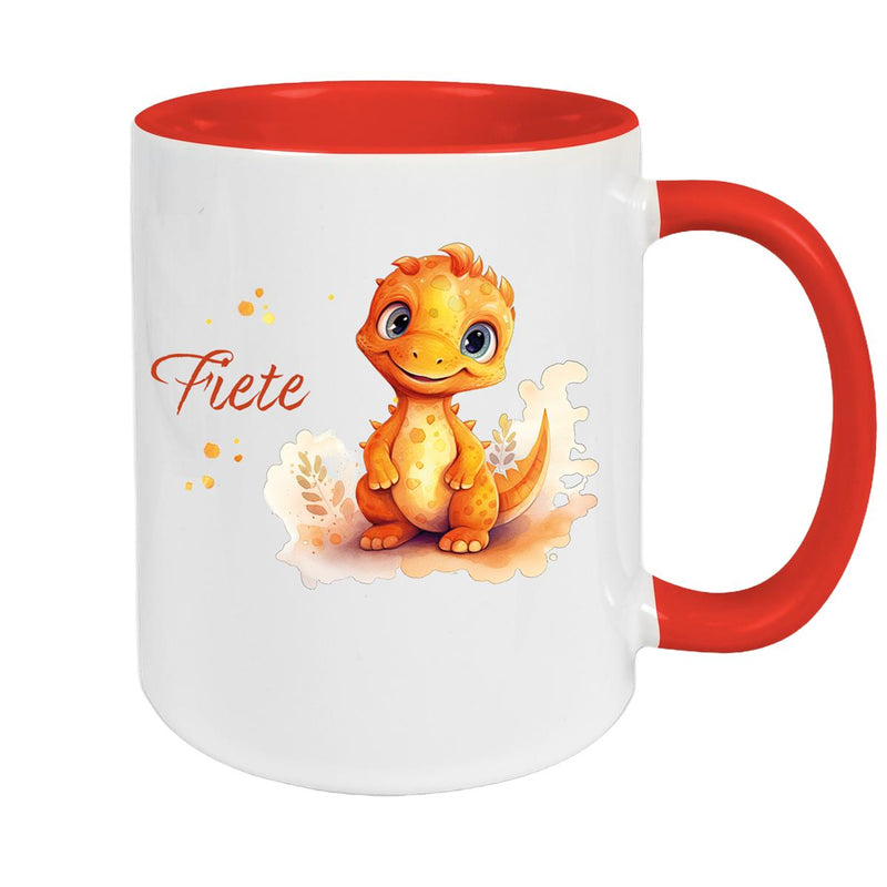 Tasse Dino 10 Wunschname Keramik Kinderbecher Personalisiert versch. Farben