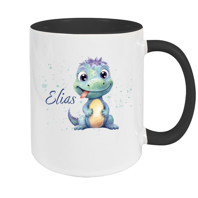 Tasse Dino 13 Wunschname Keramik Kinderbecher Personalisiert versch. Farben