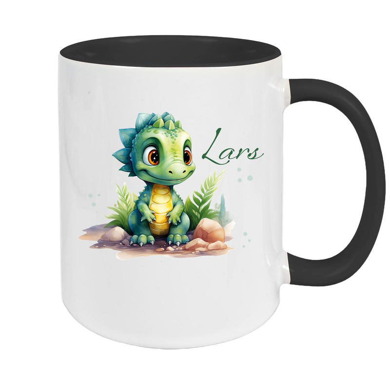 Tasse Dino 17 Wunschname Keramik Kinderbecher Personalisiert versch. Farben