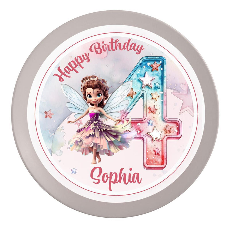 Tortenaufleger Geburtstag Fee Fairy 1 Name & Zahl (20cm) Fondant Papier