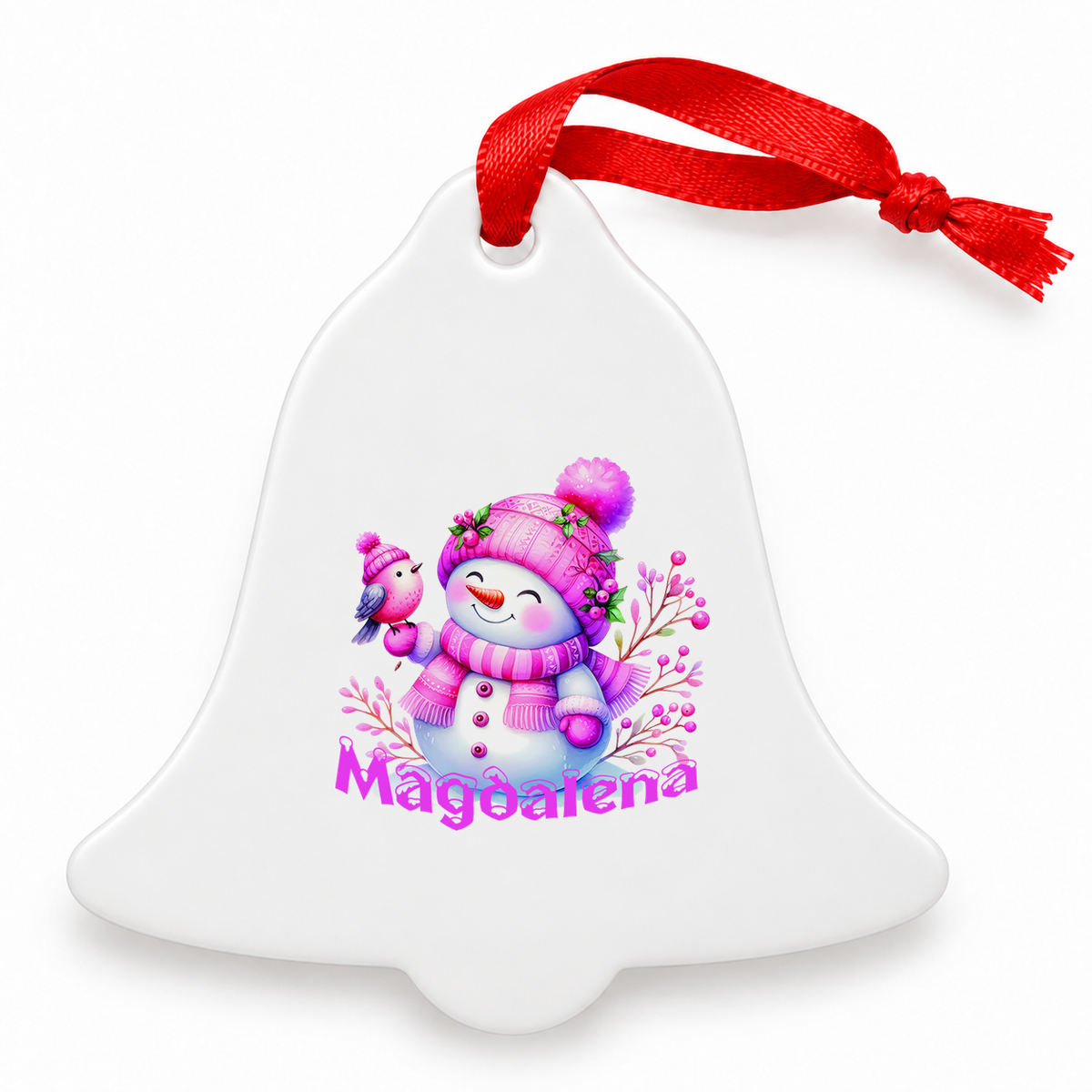 MUCKKI-PRO:778b47a8f799292a378b4d140e82621e169f51b7b1fbcfbd748be683310d1d8b:Weihnachtsanhänger personalisiert Schneemann 1 mit Wunschnamen – Rund, Stern, Herz oder Glocke