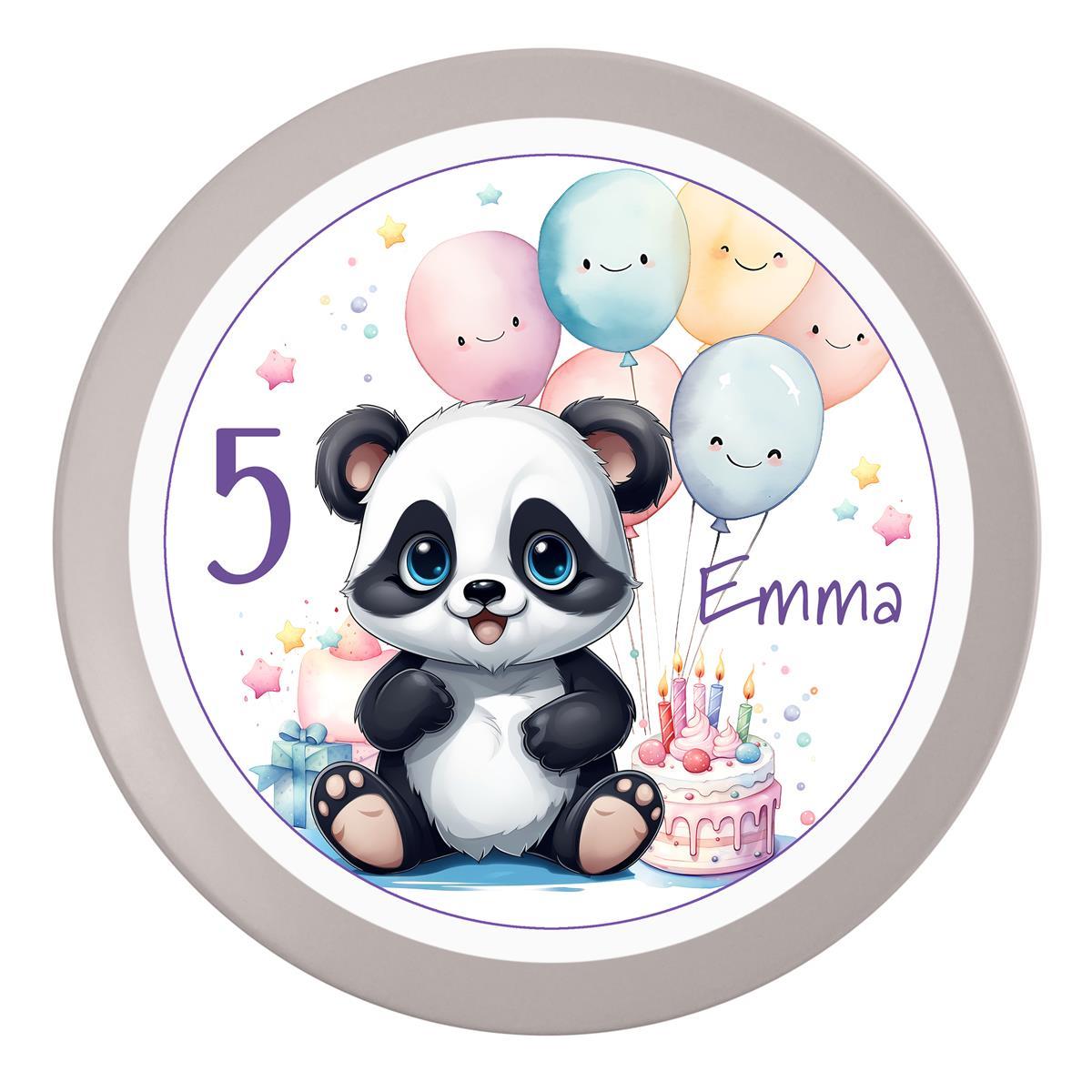 Tortenaufleger Geburtstag Panda 1 Name & Zahl (20cm)