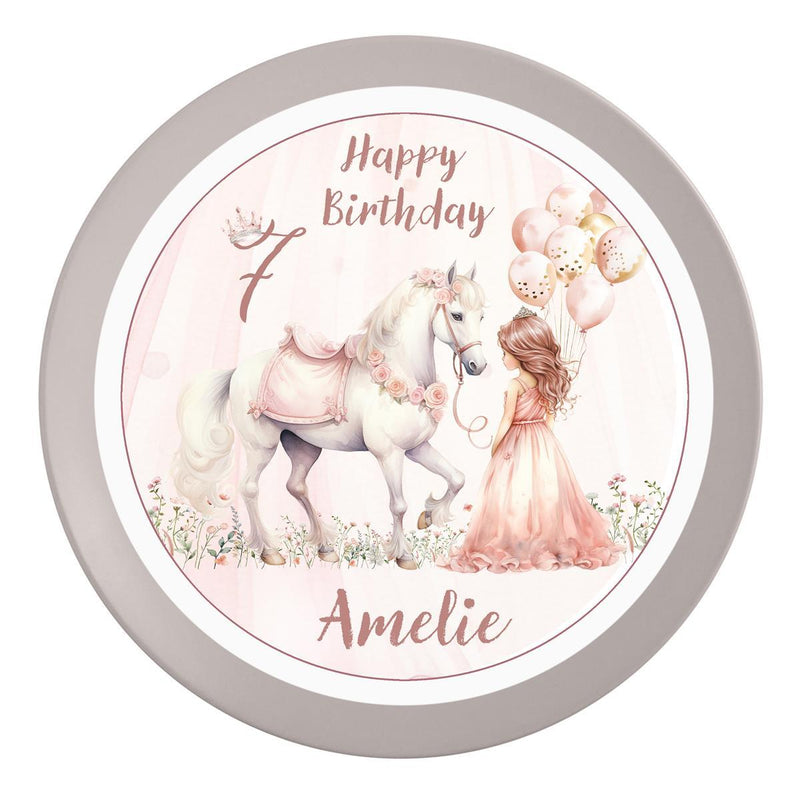 Tortenaufleger Geburtstag Prinzessin 2 Name & Zahl (20cm) Fondant Papier