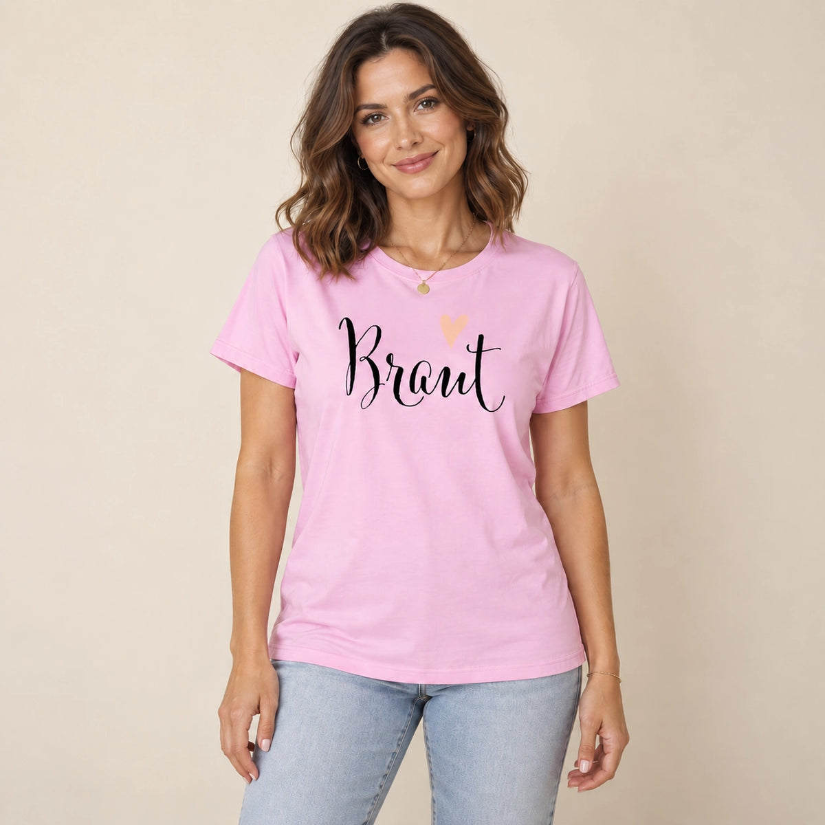 MUCKKI-PRO:2aaad9cffe227db5f8f5c10bb217de3f791e73a3321cc3968450ae8bc9d21e45:T-Shirt Braut & Team-Braut 05 Damen-Shirt für den Junggesellinnenabschied