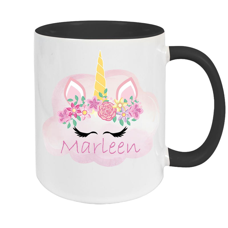 Tasse Einhorn 5 Wunschname Keramik Kinderbecher personalisiert versch. Farben