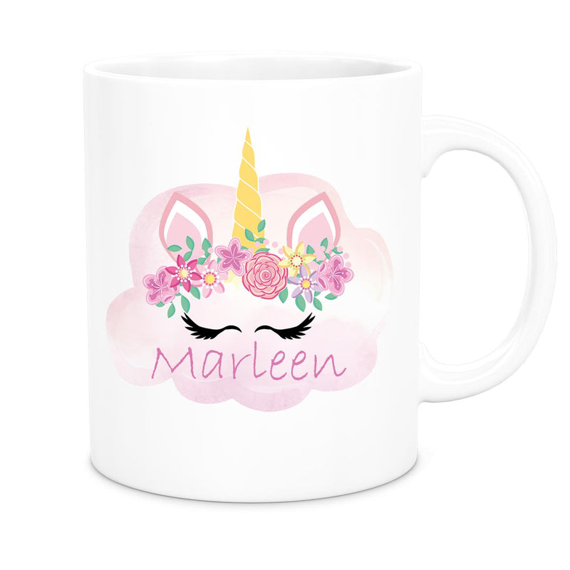 Tasse Einhorn 5 Wunschname Keramik Kinderbecher personalisiert versch. Farben