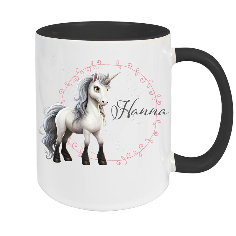 Tasse Einhorn 6 Wunschname Keramik Kinderbecher personalisiert versch. Farben