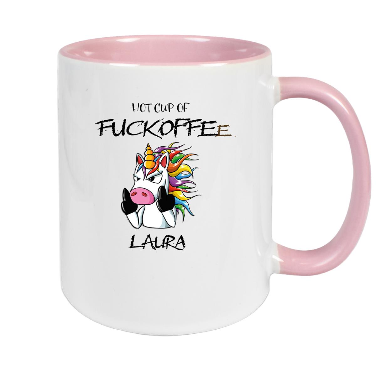 Tasse Einhorn 9 Wunschname Keramik Kinderbecher personalisiert versch. Farben