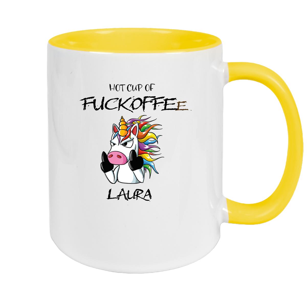 Tasse Einhorn 9 Wunschname Keramik Kinderbecher personalisiert versch. Farben