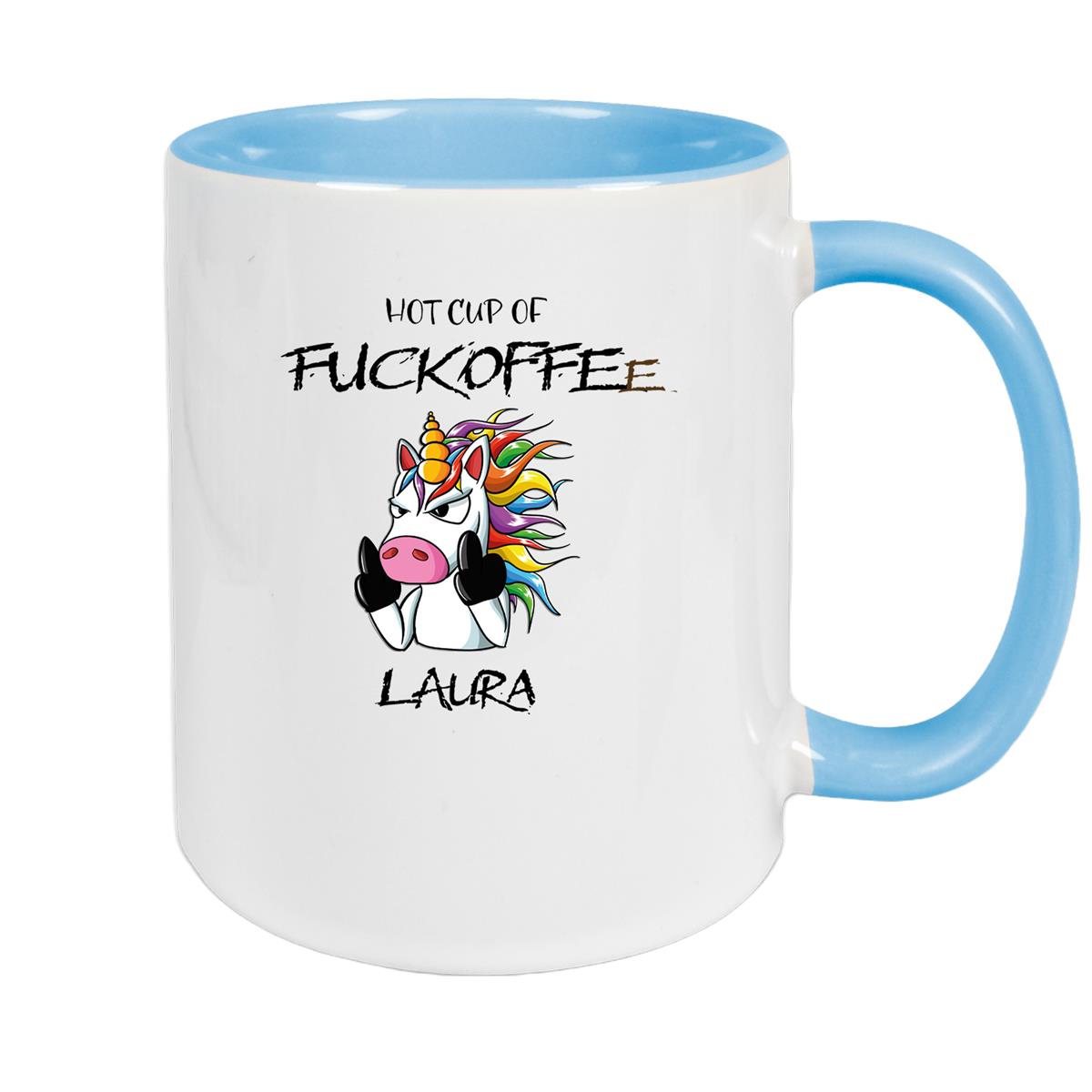 Tasse Einhorn 9 Wunschname Keramik Kinderbecher personalisiert versch. Farben