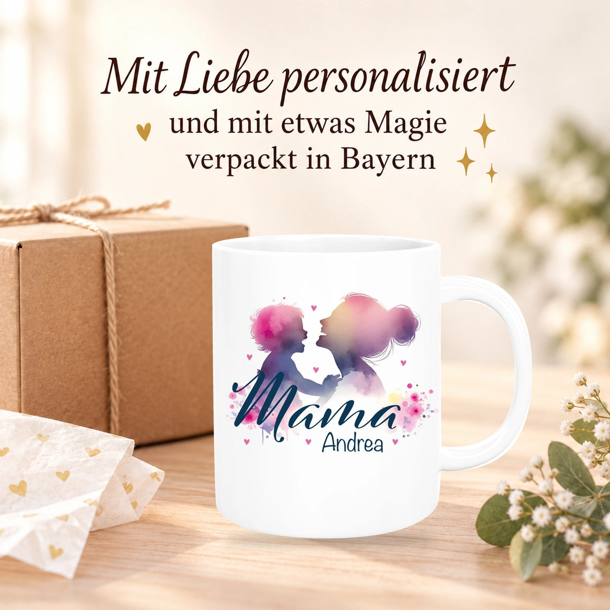 Tasse Muttertag 11 Wunschnamen Keramik Personalisiert versch. Farben