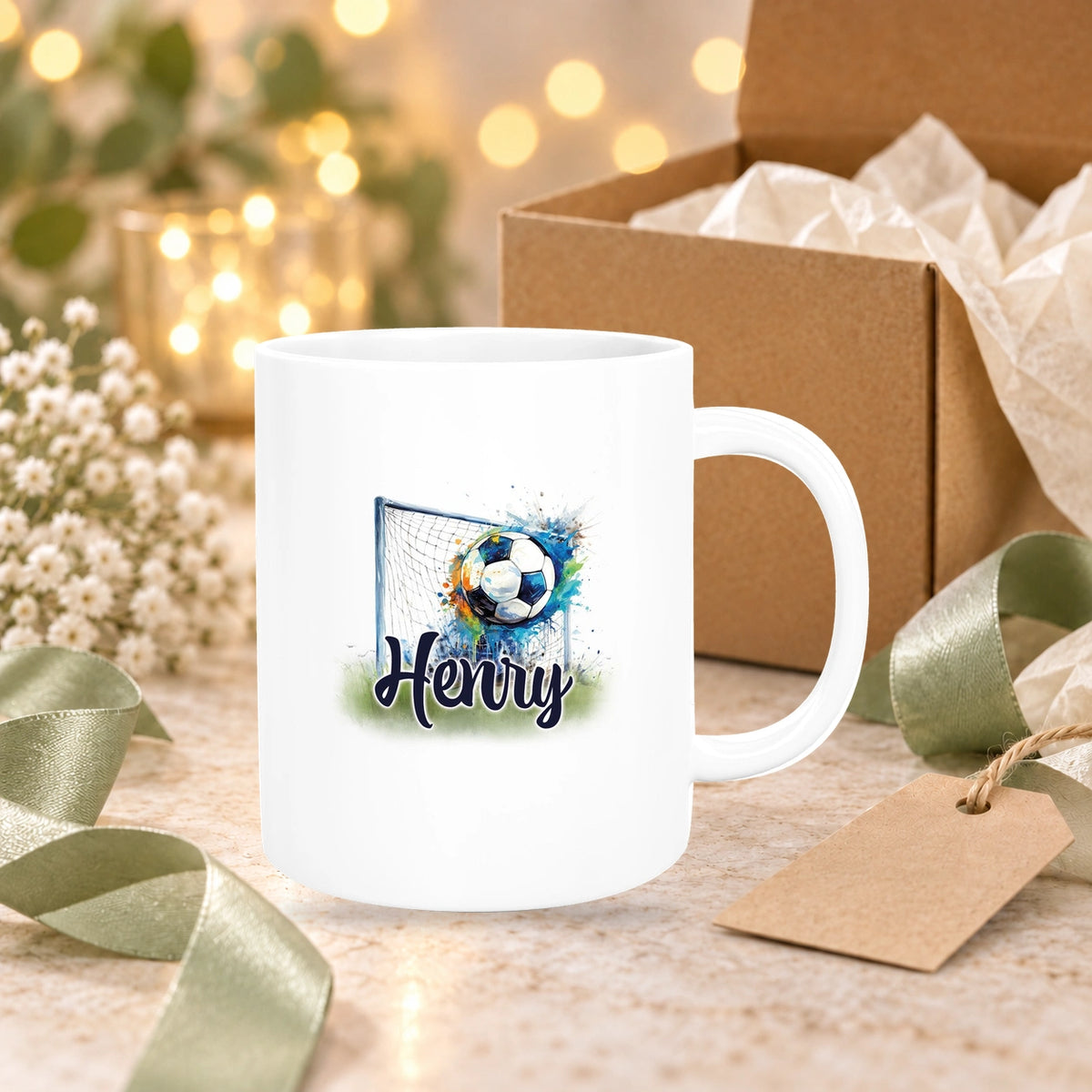 MUCKKI-PRO:68f27685bcfef11f151771bc5a60e4b44e81dda82cc2798cdb3cfe0b71a66745:Tasse Wunschname Fußball 13 Personalisiert Keramik Kinderbecher versch. Farben