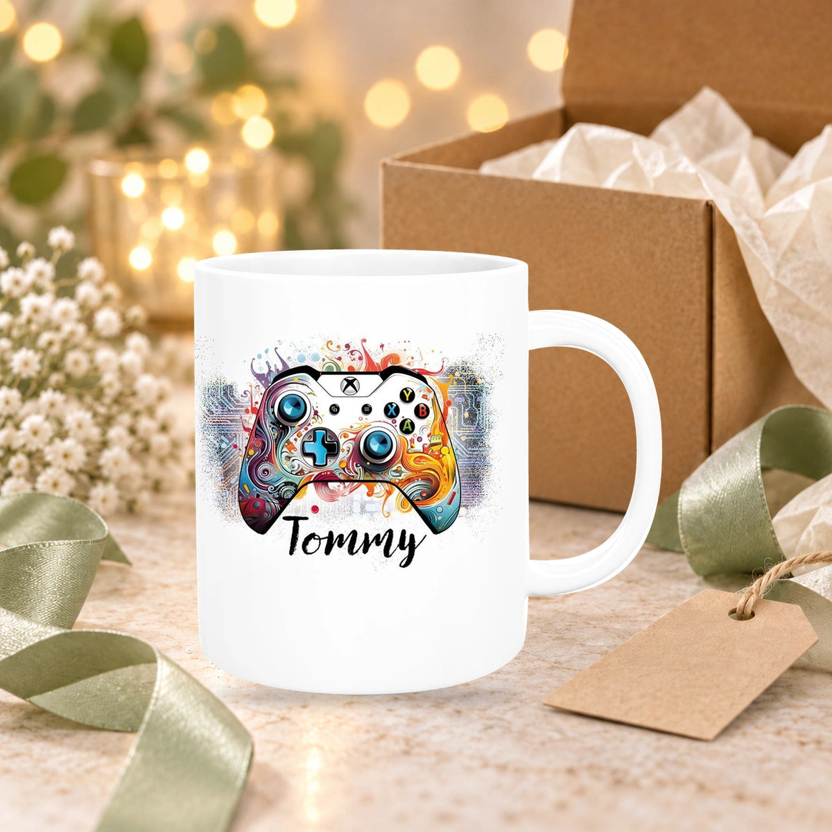 Tasse Gamer 2 Wunschname Keramik Kinderbecher personalisiert versch. Farben
