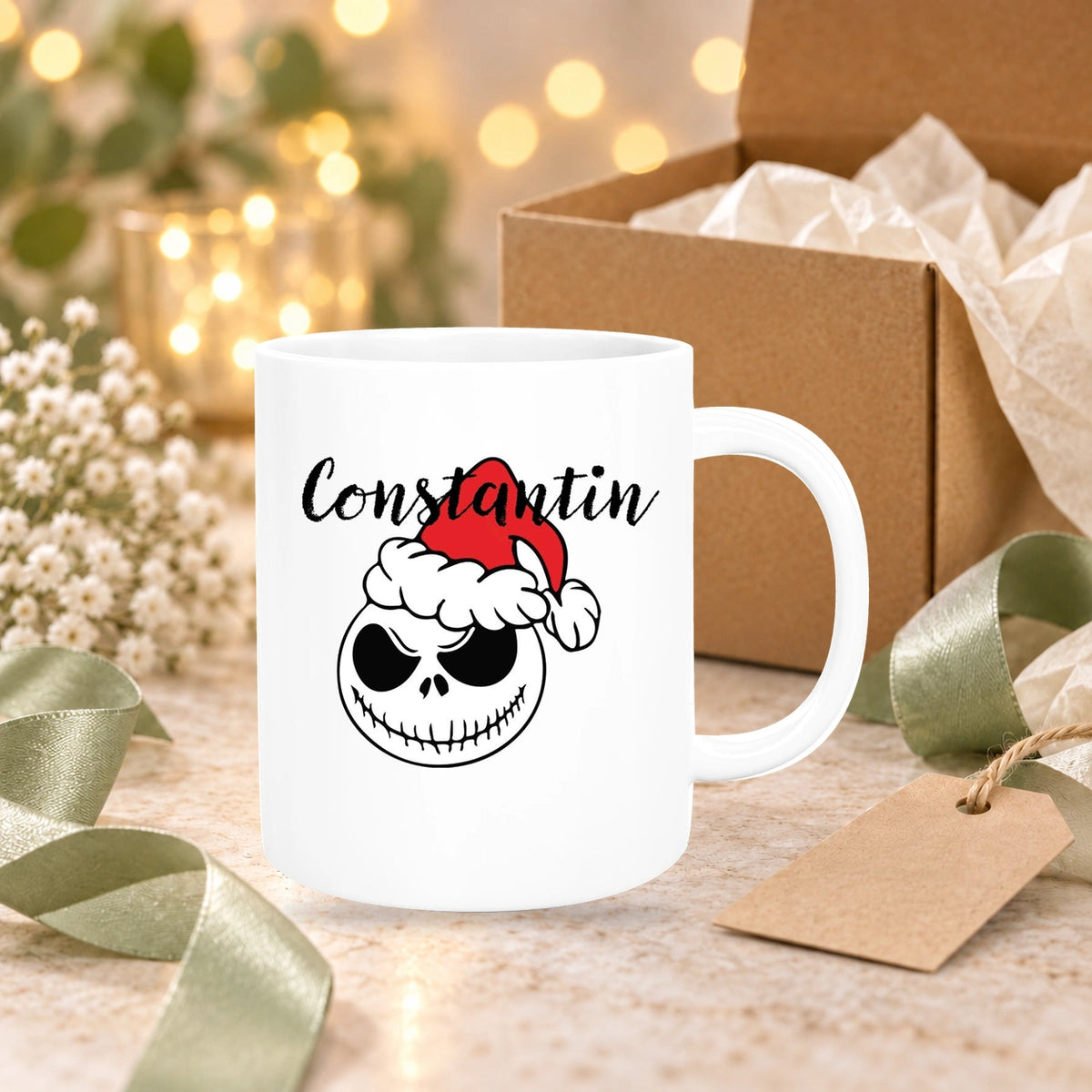 Tasse Wunschname Weihnachten Nightmare before Christmas 10 Keramik versch. Farben