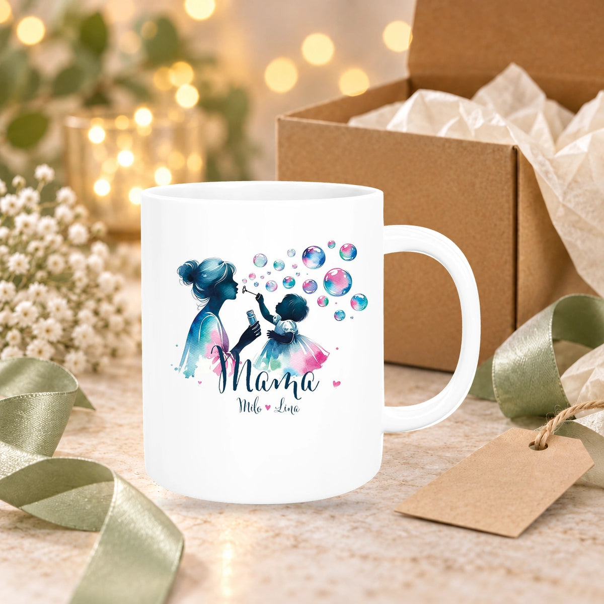 MUCKKI-PRO:eb1a2252358f7962427e6c0a0bc463c0053261527aea8e26861e9d3892a7769a:Tasse Muttertag 10 Wunschnamen Keramik Personalisiert versch. Farben