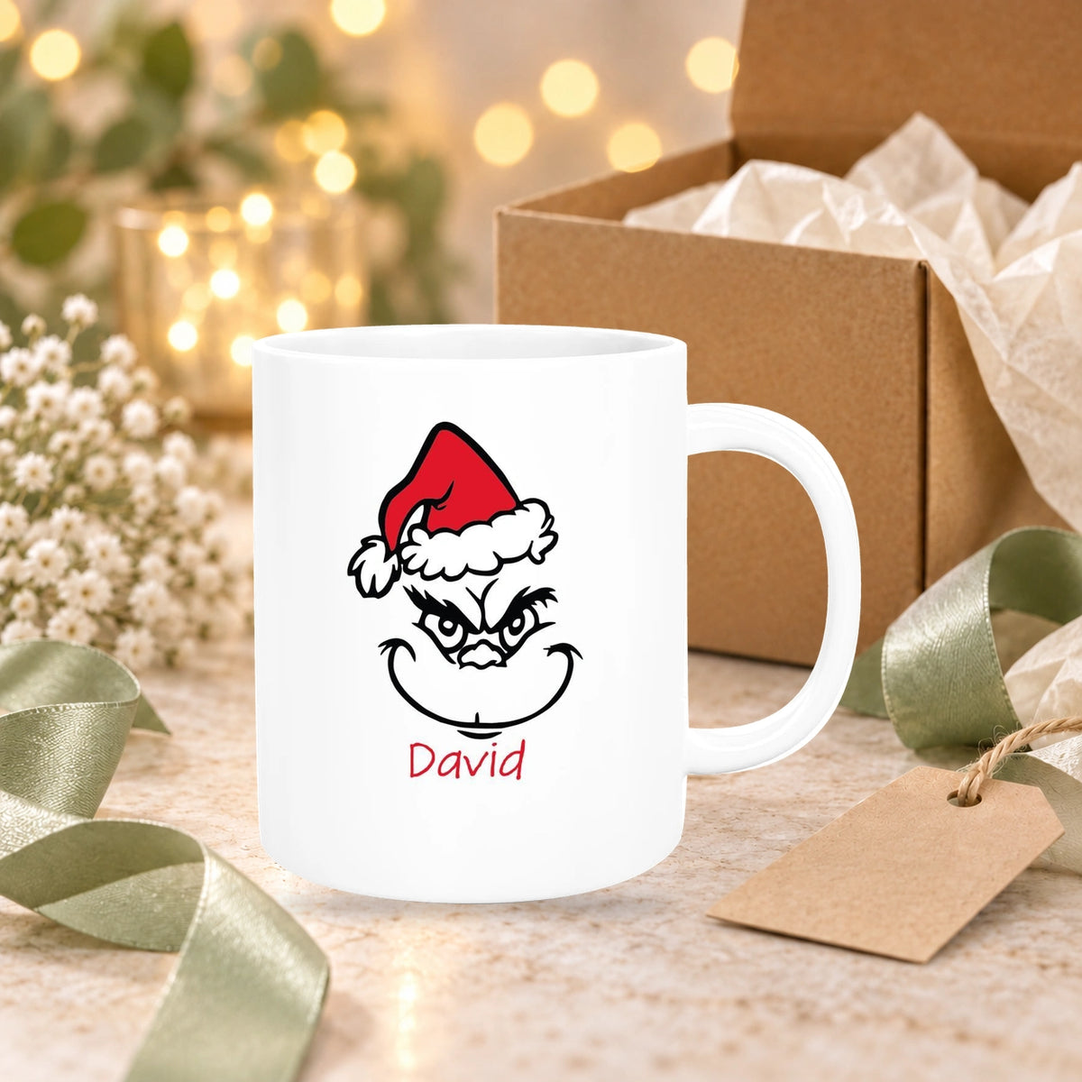 Tasse Wunschname Weihnachten Grinch 11 Keramik Kinderbecher versch. Farben