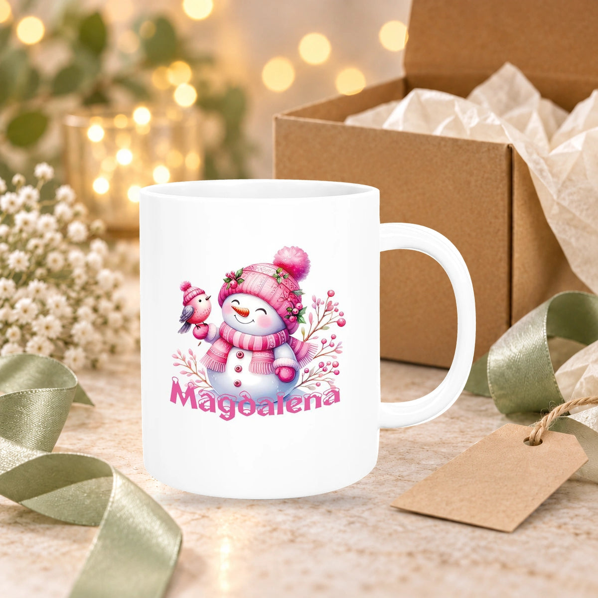 MUCKKI-PRO:3d622179d2ae9b9fc7d0e2abe8c39bb00312a45056aa3929f4e072ecc23805f3:Tasse Wunschname Weihnachten Schneemann 1 Keramik Kinderbecher versch. Farben