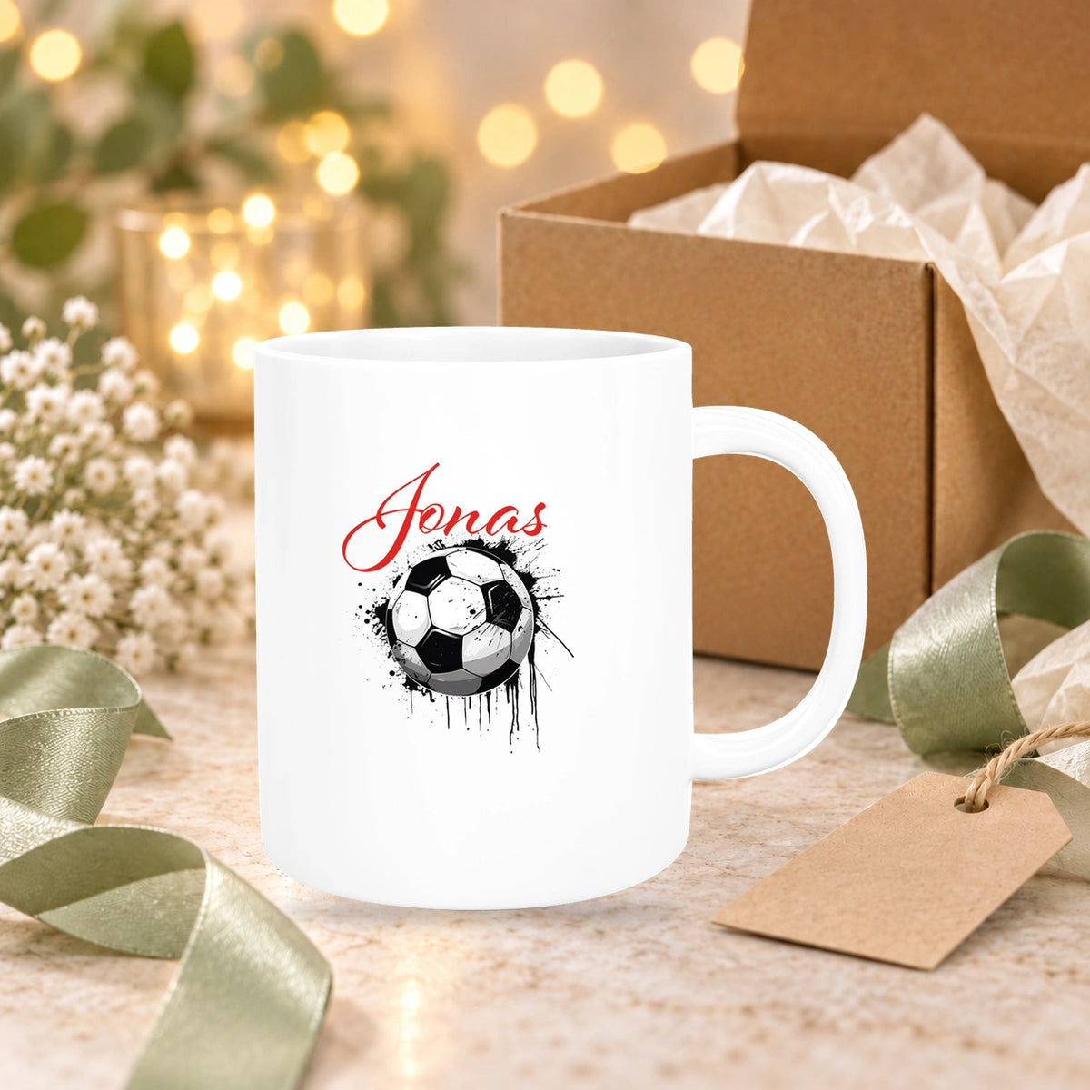 Tasse Wunschname Fußball 19 Personalisiert Keramik Kinderbecher versch. Farben