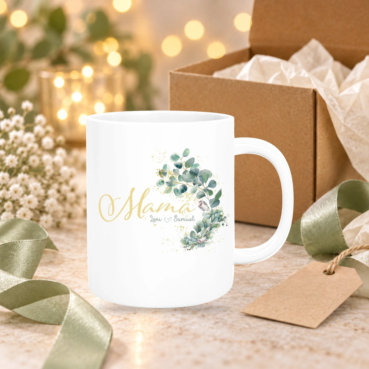 Tasse Muttertag 8 Wunschnamen Keramik Personalisiert versch. Farben