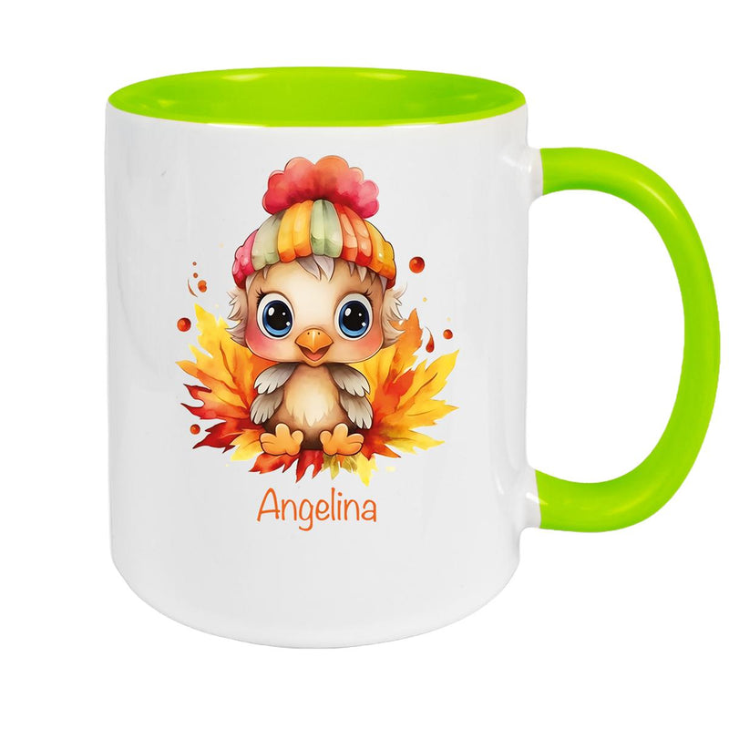 Tasse Wunschname Küken 1 Keramik Kinderbecher personalisiert versch. Farben