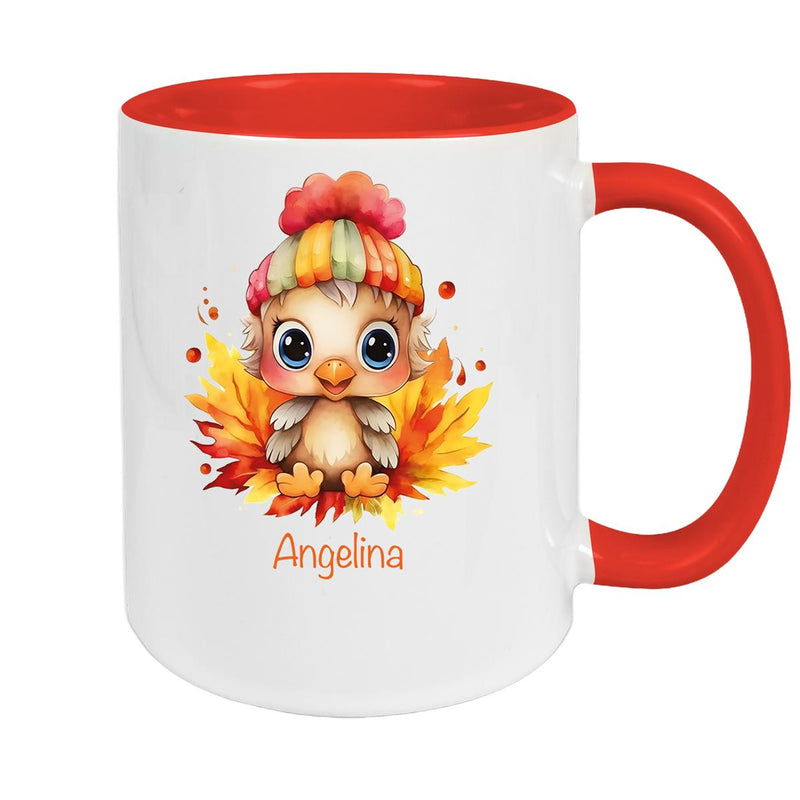 Tasse Wunschname Küken 1 Keramik Kinderbecher personalisiert versch. Farben