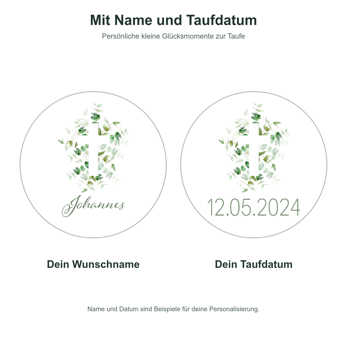 MUCKKI-PRO:c86cd21790b1fdd05609be8940a6116ba2122d09b461ca5eaffe36e036bf57ad:Muffinaufleger Taufe Kreuz 1 – 4 cm (20 Stück) oder 6 cm (12 Stück) mit Name und Taufdatum
