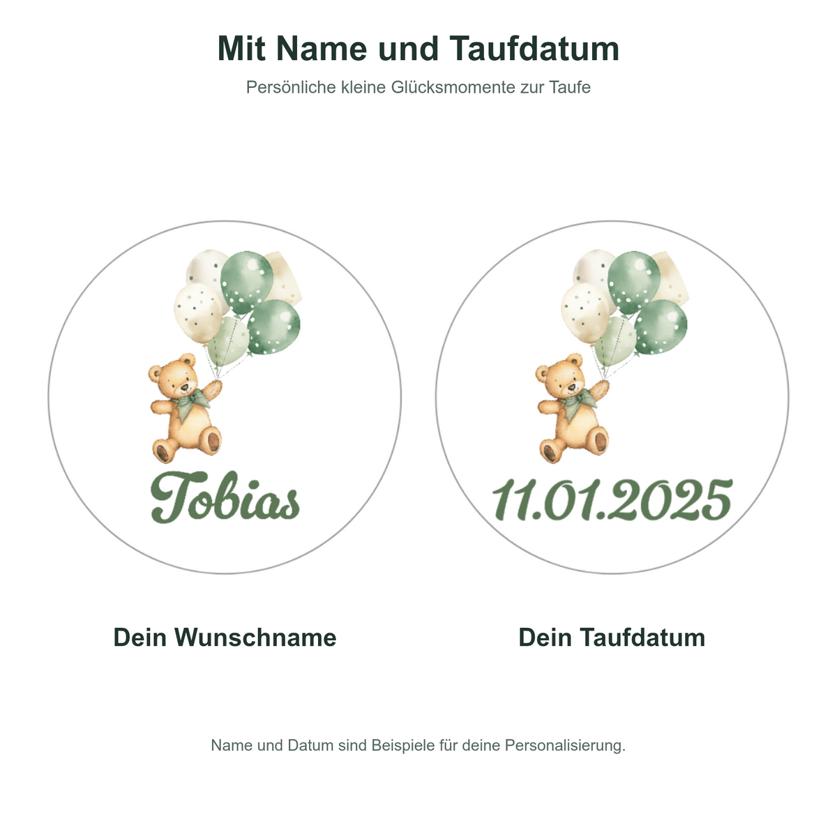 MUCKKI-PRO:05908782803a759509ee635818064b82231b7129ad0600d2b1b9627d90097e41:Muffinaufleger Taufe Bär 1 – 4 cm (20 Stück) oder 6 cm (12 Stück) mit Name und Taufdatum