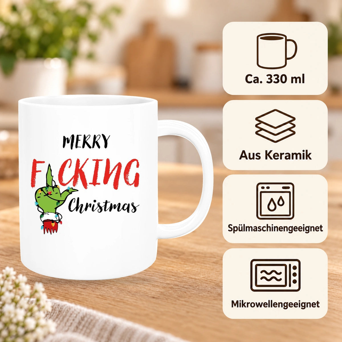 Tasse Wunschname Weihnachten Grinch 7 Keramik Kinderbecher versch. Farben