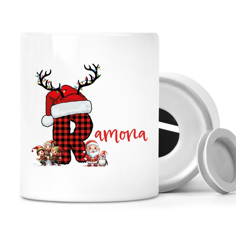 Spardose Weihnachten Wunschname und Buchstabe Personalisiert