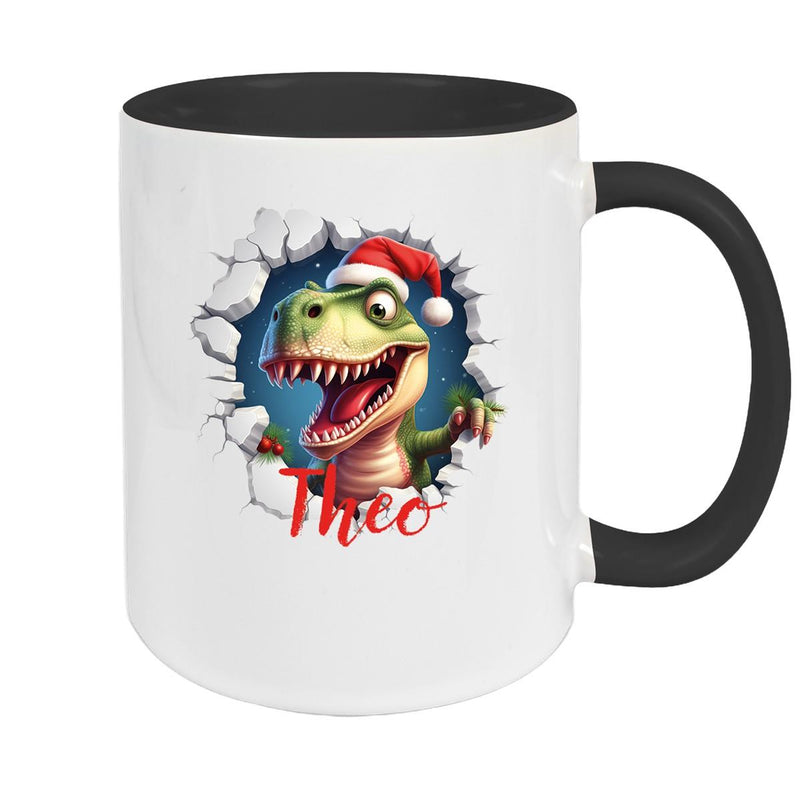 Tasse Wunschname Christmas Dino 1 Keramik Kinderbecher versch. Farben