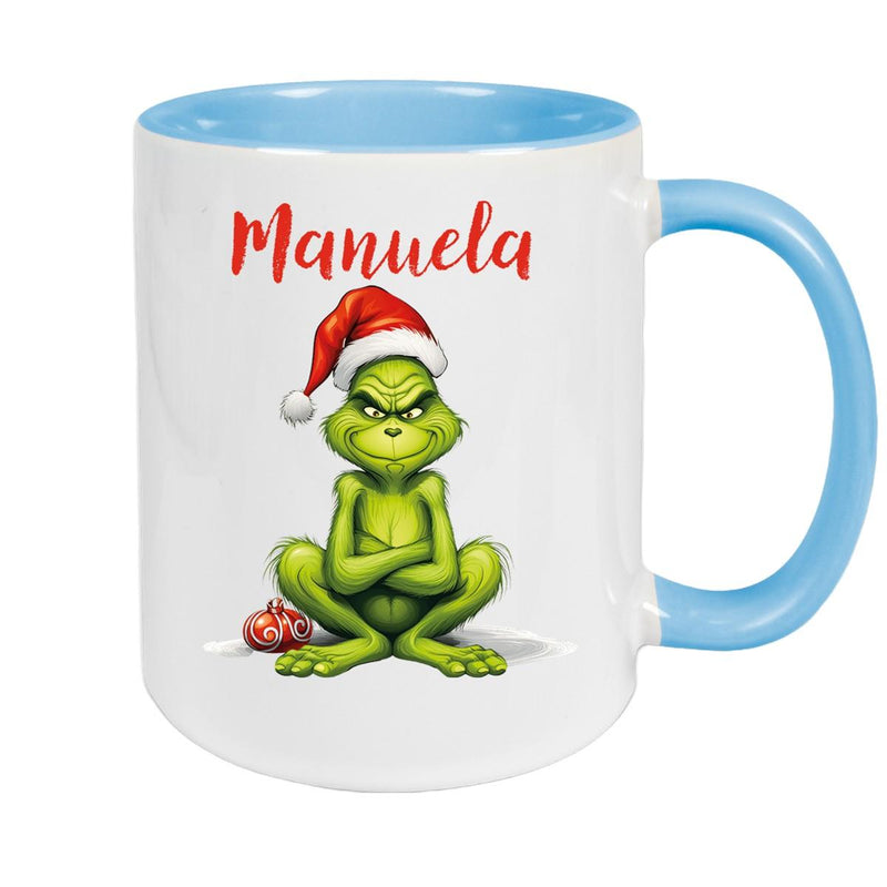 Tasse Wunschname Weihnachten Grinch 4 Keramik Kinderbecher versch. Farben