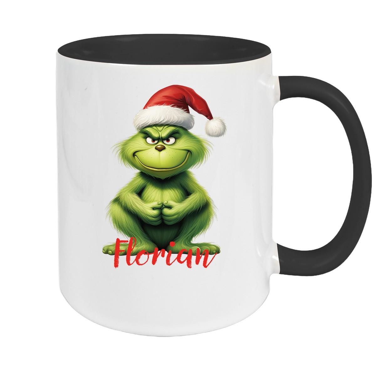 Tasse Wunschname Weihnachten Grinch 5 Keramik Kinderbecher versch. Farben