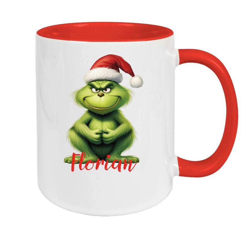 Tasse Wunschname Weihnachten Grinch 5 Keramik Kinderbecher versch. Farben