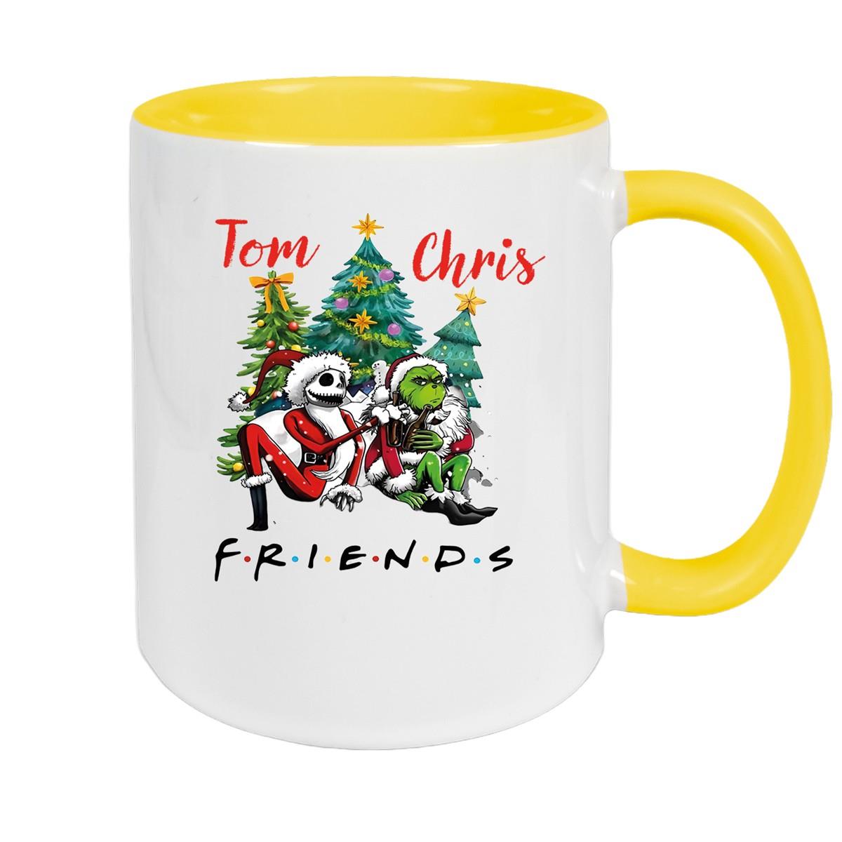 Tasse Wunschname Weihnachten Grinch Jack 6 Keramik Becher versch. Farben